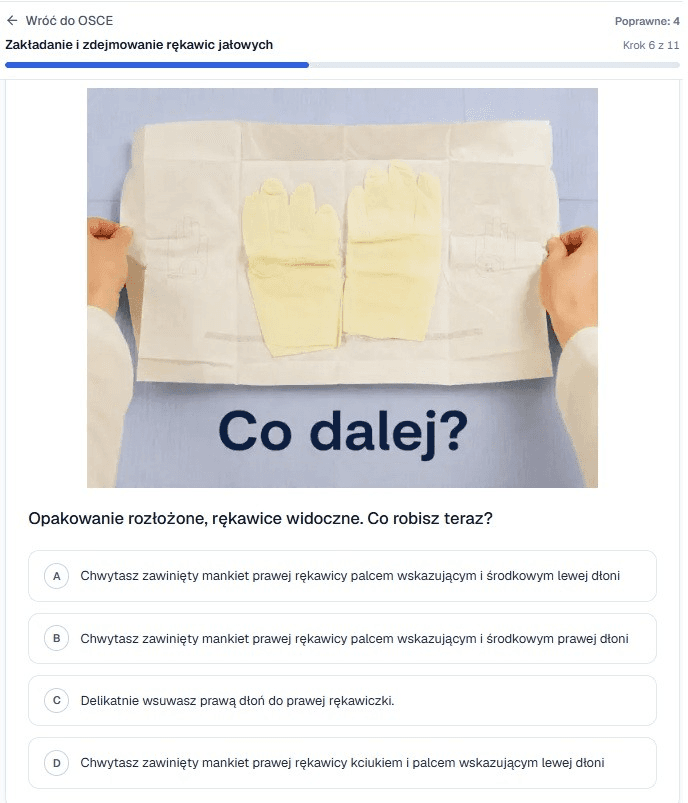 Podgląd trybu ćwiczeń OSCE